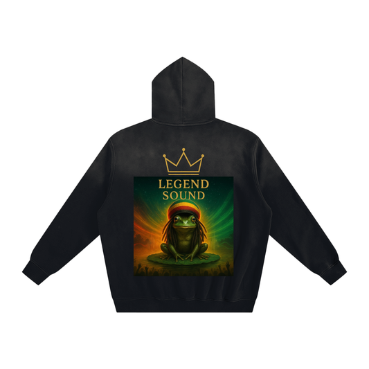 Ribbit Riddim Legend Sound Sunfade Fleeced Hoodie Fit