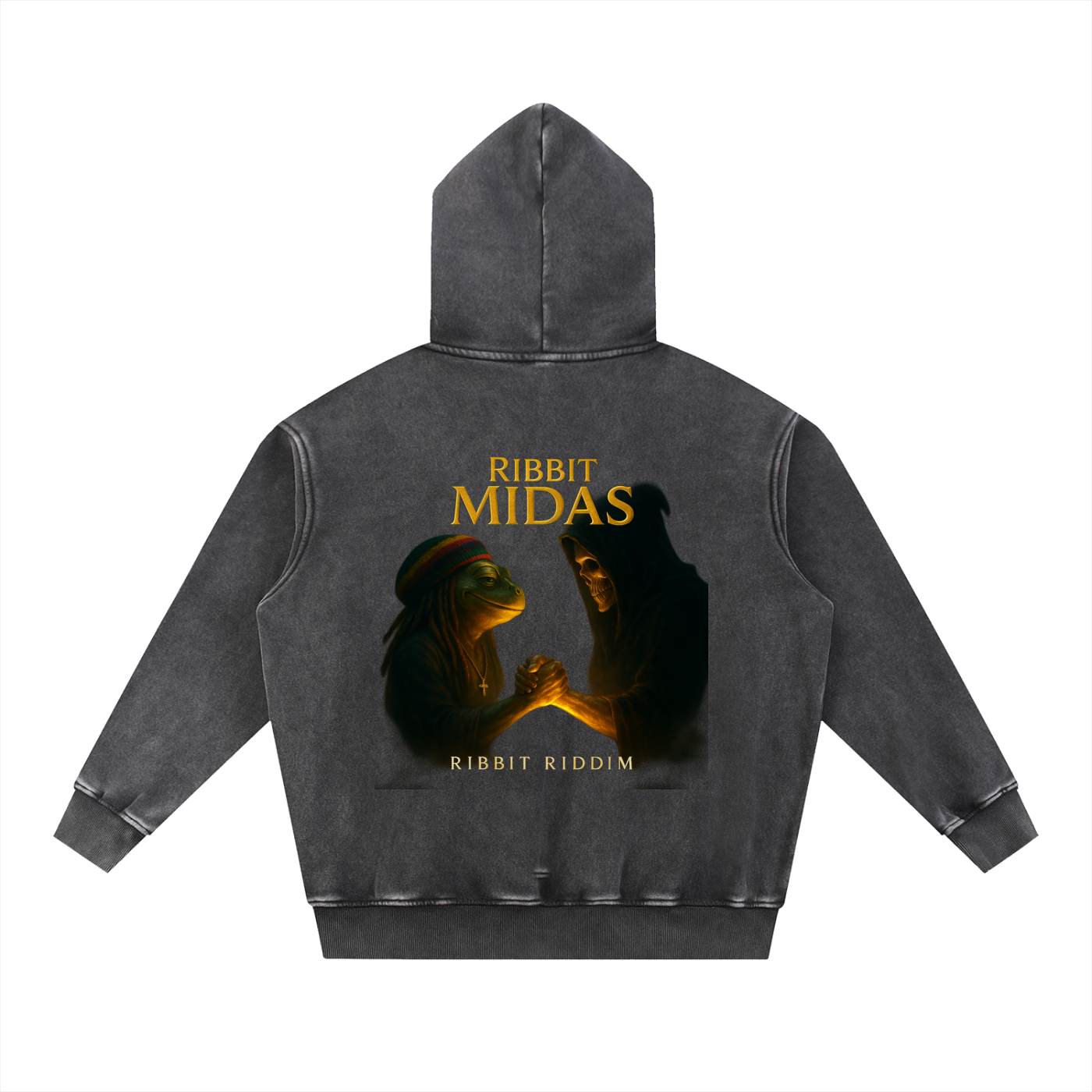 Ribbit Midas Snow Wash Fleece Oversize Hoodie