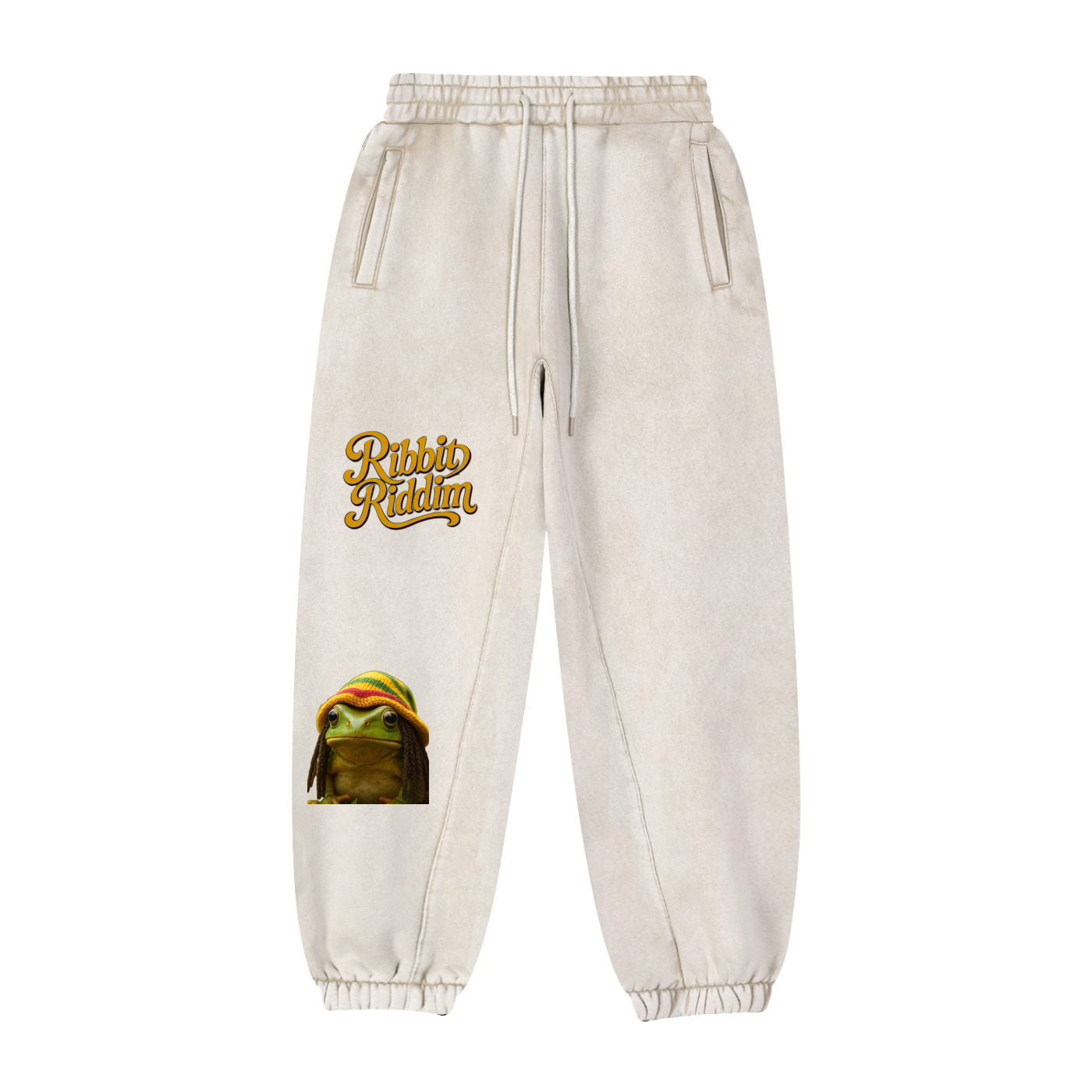Ribbit Tricolor Fleeced Jogger Sweatpants