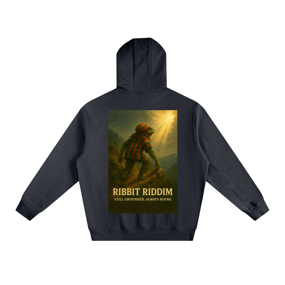 Always Rising Ribbit Riddim Still Grounded Always Rising Fleeced High Neck Hoodie ...