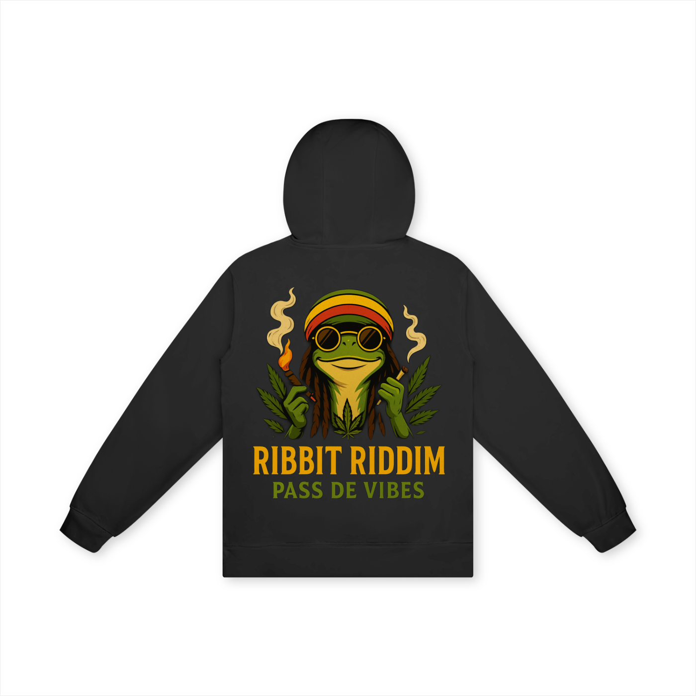 Ribbit Riddim Pass De Vibes 100% Cotton Hoodie