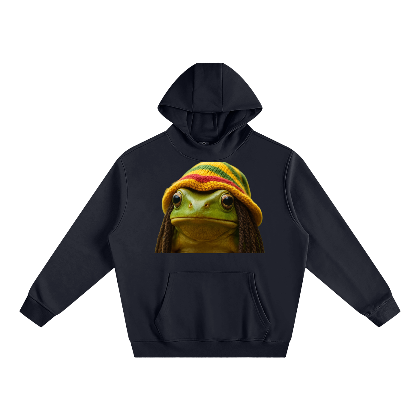 Ribbit Riddim Still Grounded Always Rising Fleeced High Neck Hoodie